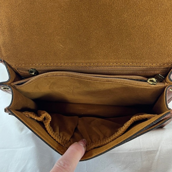 Patricia Nash Woven Rattan Leather‎ Wallet Crossbody Boho Bag Purse - Picture 11 of 15